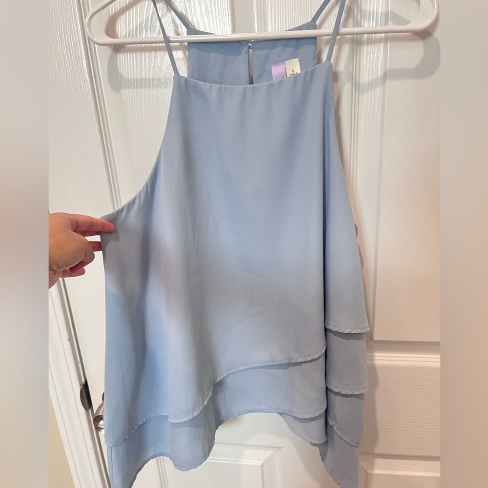Blue halter top
